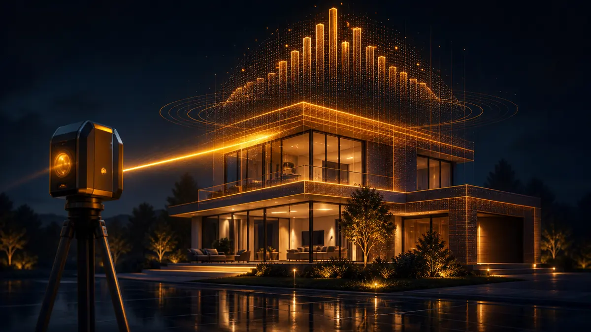 Estimation immobilière : la maison scannée au laser doré